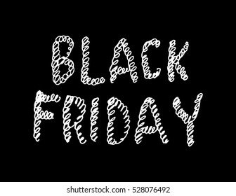 Black Friday. Hand Lettered. Modern Calligraphy