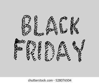 Black Friday. Hand Lettered. Modern Calligraphy