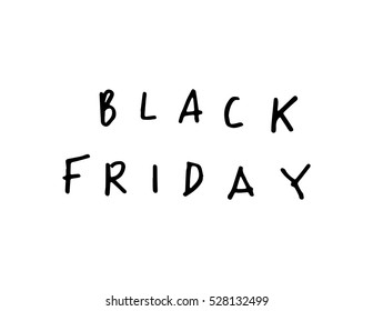 Black Friday. Hand Lettered. Modern Calligraphy