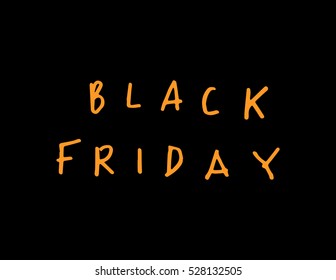 Black Friday. Hand Lettered. Modern Calligraphy