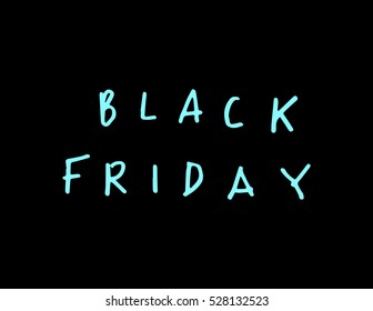 Black Friday. Hand Lettered. Modern Calligraphy