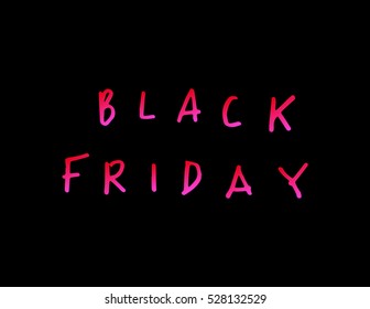 Black Friday. Hand Lettered. Modern Calligraphy