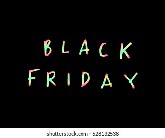 Black Friday. Hand Lettered. Modern Calligraphy