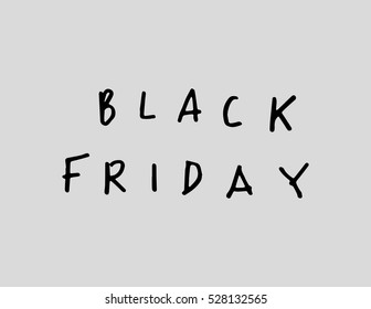 Black Friday. Hand Lettered. Modern Calligraphy