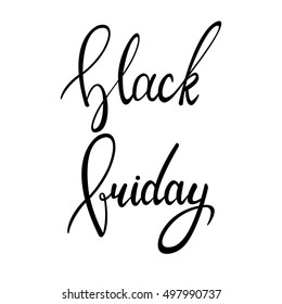 Black Friday. Hand Written Lettering For Black Friday Sale. Modern Caligraphy