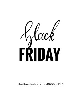 Black Friday. Hand Written Lettering For Black Friday Sale. Modern Caligraphy