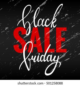 Black Friday. Hand Written Lettering For Black Friday Sale. Modern Caligraphy