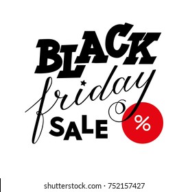 Black Friday Handwritten Sign 