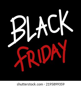 black friday handwritten text vector design