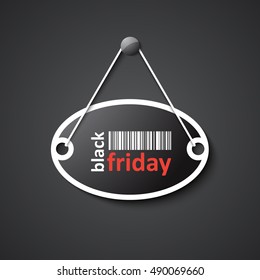 Black friday hanging sign