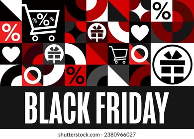 Black Friday. Holiday concept. Template for background, banner, card, poster with text inscription. Vector EPS10 illustration