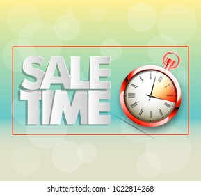 Black Friday holiday pocket watch banner. Informational poster timer sales discounts. Vector chronometer background. Time sale banner with clock icon. Abstract advertising watch discount poster