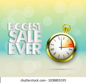 Black Friday holiday pocket watch banner. Informational poster timer sales discounts. Vector chronometer background. Time sale banner with clock icon. Abstract advertising watch discount poster