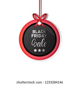 black friday holiday sale concept evening ball isolated flat vector illustration