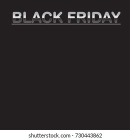 Black Friday holiday text Metallic Design with copy space