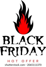 Black Friday Hot Offer Typography