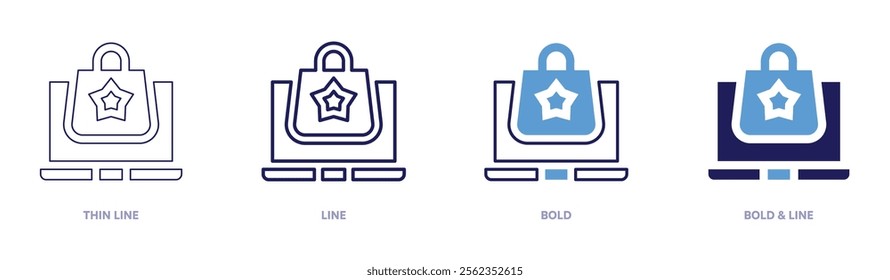 Black friday icon in 4 different styles. Thin Line, Line, Bold, and Bold Line. Duotone style. Editable stroke.