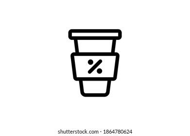 Black Friday Icon - Coffee Cup Discount