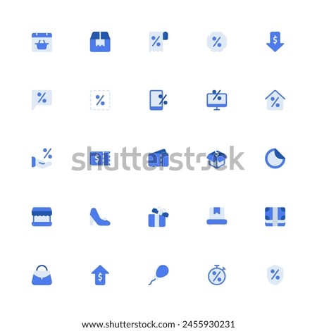 Black Friday Icon Collection. Pixel Perfect Shopping Monochrome Style 2D Icon