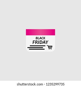 Black friday icon. Flat design