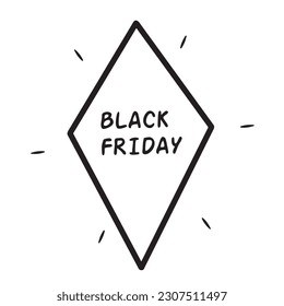 Schwarzes Friday-Symbol einzeln auf weißem Hintergrund