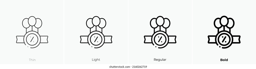 icono del viernes negro. Signo de estilo lineal aislado en fondo blanco. Ilustración vectorial.