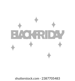 icono de viernes negro en fondo blanco, ilustración vectorial