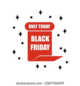 black friday icon on a white background, vector illustration