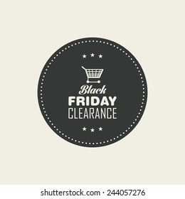Black Friday icon on a white background
