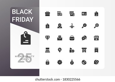paquete de iconos de viernes negro para el diseño de su sitio web, logotipo, aplicación, interfaz de usuario. Ilustración gráfica vectorial y trazo editable. EPS 10.