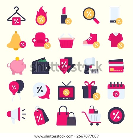 Black Friday Icon Package Set Vector illustration