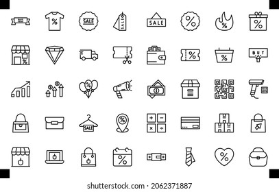 black friday icon set element
