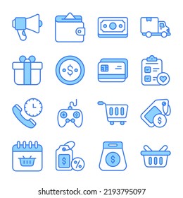 Black Friday Icon Set, Shopping Commerce Market Store Shop, 