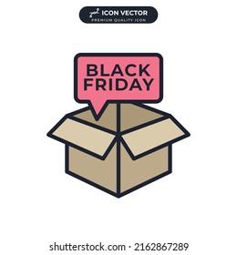 black friday icon symbol template for graphic and web design collection logo vector illustration