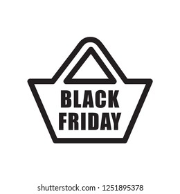 black friday icon in trendy flat style 