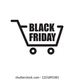 black friday icon in trendy flat style 
