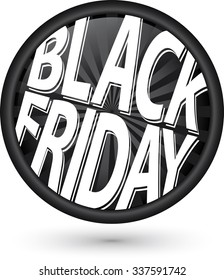 Black friday icon, vector illustration 