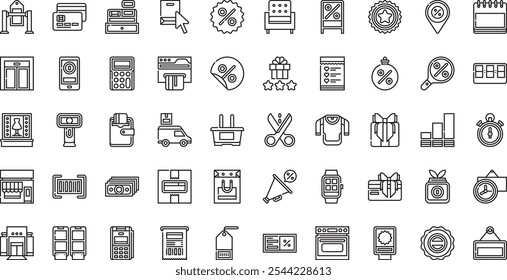 Black friday icons High-Quality Vector Icons Collection with Editable Stroke. Ideal for Professional and Creative Projects.