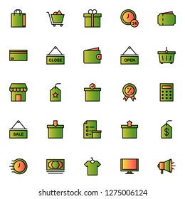 Black friday icons pack. Isolated black friday symbols collection. Graphic icons element