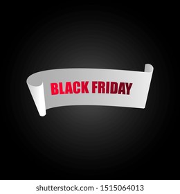 Black friday illustration banner vector. Web banner of black friday
