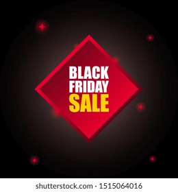 Black friday illustration banner vector. Web banner of black friday