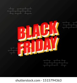 Black friday illustration banner vector. Web banner of black friday