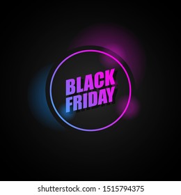 Black friday illustration banner vector. Web banner of black friday