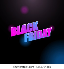 Black friday illustration banner vector. Web banner of black friday