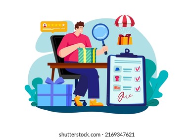 Black Friday Illustration concept. Flat illustration isolated on white background
