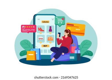 Black Friday Illustration concept. Flat illustration isolated on white background