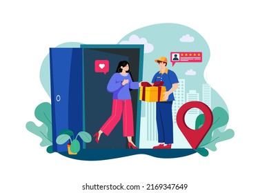 Black Friday Illustration concept. Flat illustration isolated on white background