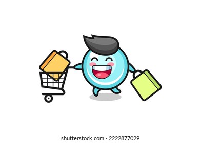 ilustración de viernes negro con una linda mascota de burbujas , diseño de estilo lindo para camiseta, pegatina, elemento logo