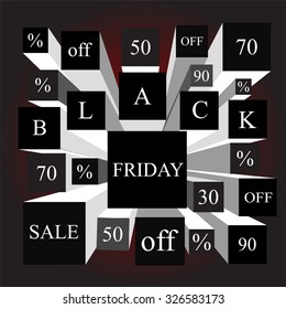 Black friday. info-graphic elements. sale. stock vector