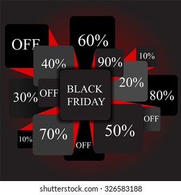 Black friday. info-graphic elements. sale. stock vector